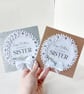 Luxury Sister birthday card, special card for sister