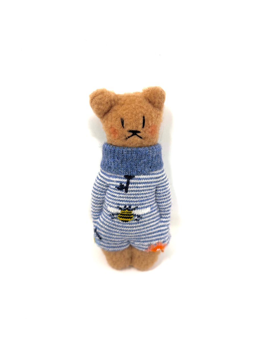 Miniature Pocket Pal Teddy Bear (Blue Bee Jumper) 