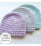 Crochet Baby Hat Pattern PDF Puff V Stitch Newborn to 6 Months - Image 6