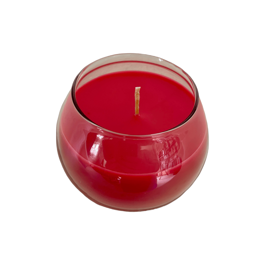 Holly & Red Berry Scented 100% Organic Soy Wax Bowl Candle