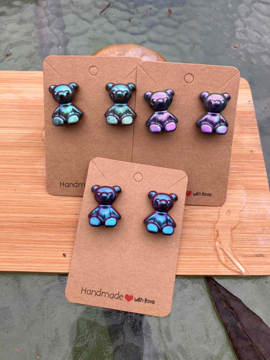 Baby bear earrings 