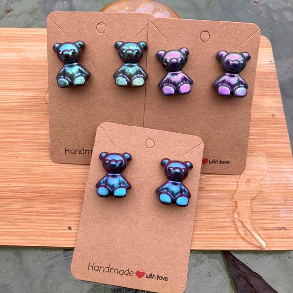 Baby bear earrings 