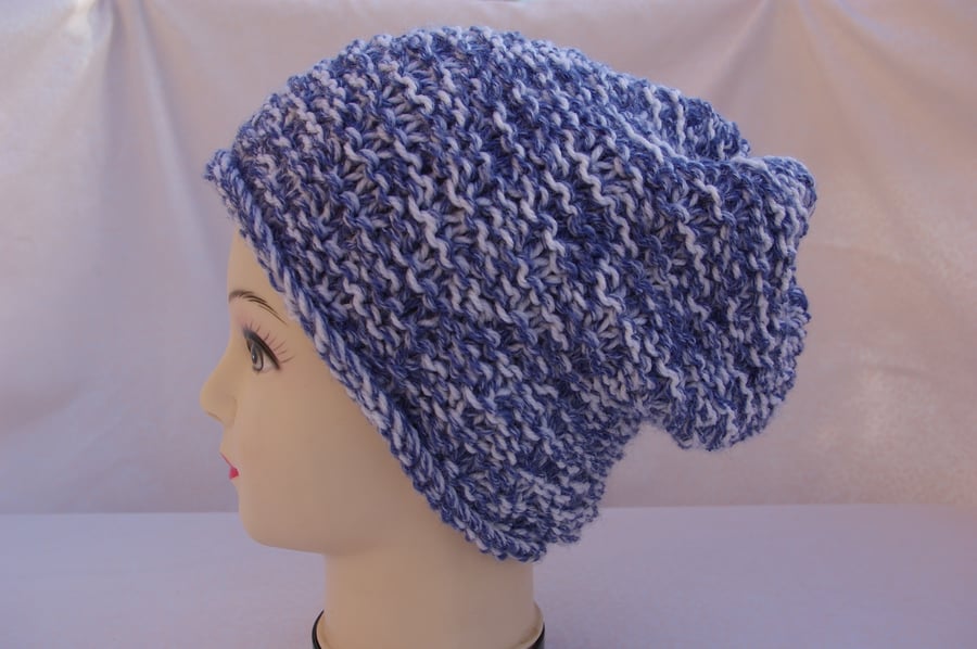 Hat hand knitted Chunky Slouch Beanie