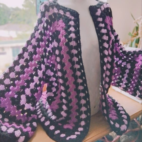 Floral Bounty Purple Cardigan