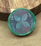 Handmade wooden brooch with floral motif  - Image 8