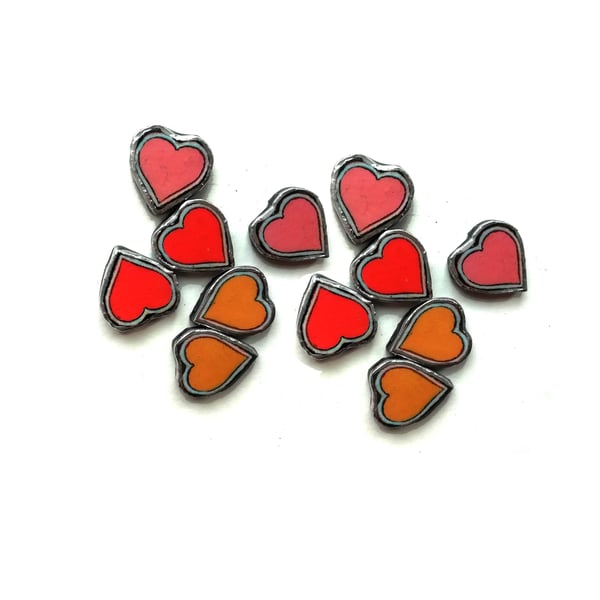 Wonderfully whimsical Pair of Pop Heart Valentines Ear Studs by EllyMental