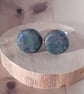 Dark green, navy and sienna cufflinks with gift box included - Image 1