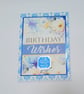 Mother-In-Law Birthday Card - Elegant Blue floral Birthday Wishes Card - Image 9