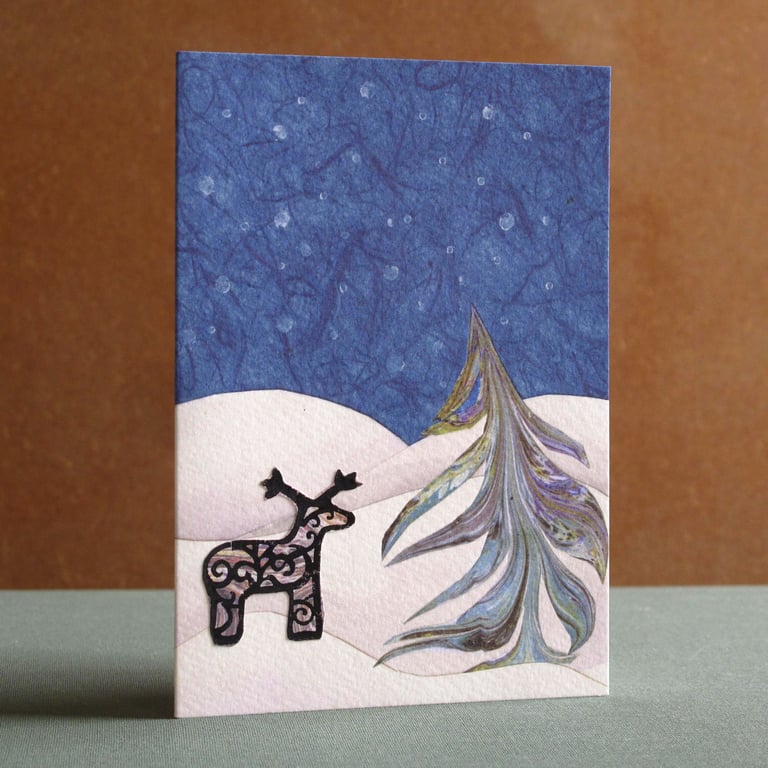 Unique Hand Made Christmas Card with Envelope