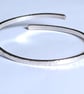 Narrow Hammered Bangle, Sterling Silver - Image 3