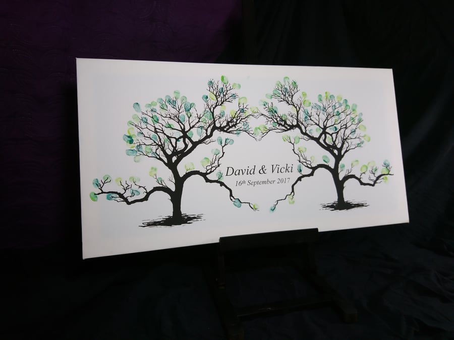Guest Book Idea, Modern Guest Book Canvas, Personalised Guest Book, Wedding Tree