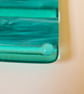 Large turquoise fused glass soapdish - Image 6