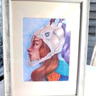 14.5x 21 cm print - The quiet rider
