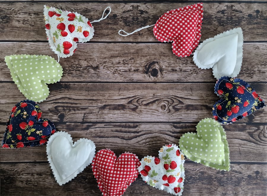 Strawberry themed Handmade Garland 