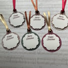 Handmade Christmas Gift Tags Set of 6 