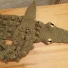 crocodile style Aran scarfs