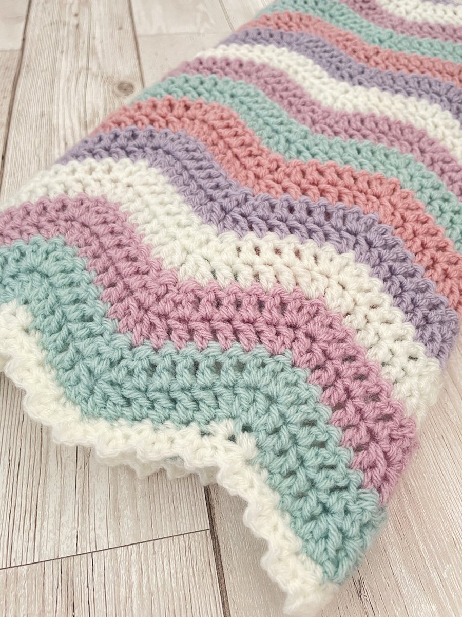 Pink and Purple Crochet Baby Blanket