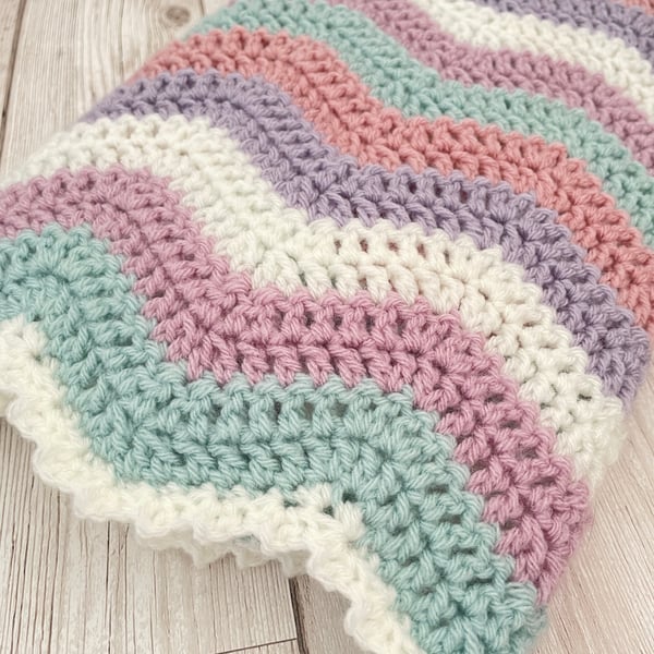 Pink and Purple Crochet Baby Blanket