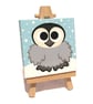 Sold Cute Baby Penguin Mini Painting - Image 1