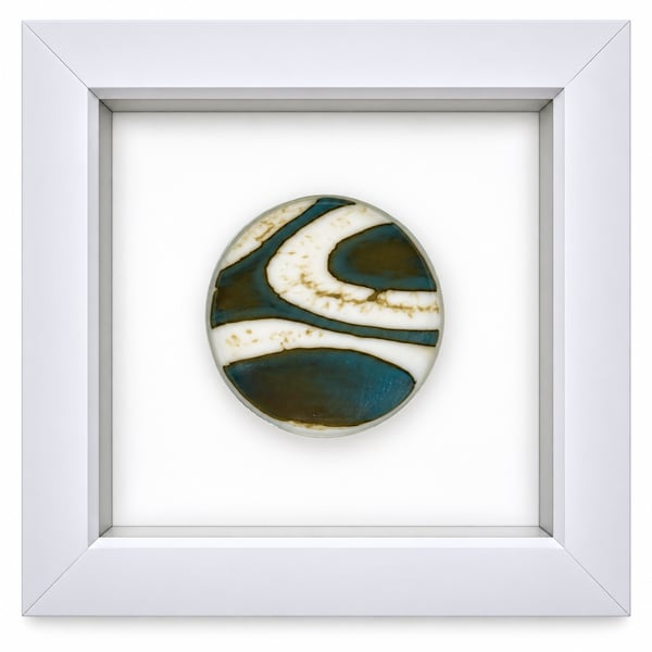 Framed fused glass rondel - C