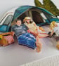 Any occasion card. Decoupage card. Handmade card. Camping theme. Ref 326.  - Image 2