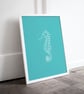 Sea Horse A4 Art Print - Image 2