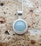 Tiny blue Aquamarine Pendant. March birthstone - Image 1