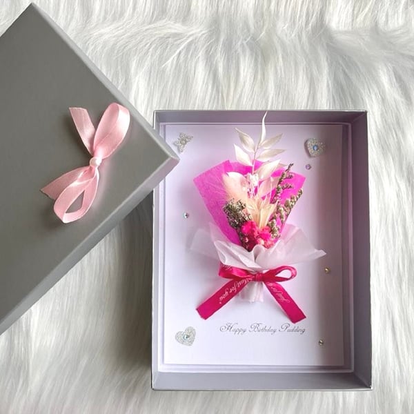 Handmade Personalised Birthday Card, Flower Birthday Card C063