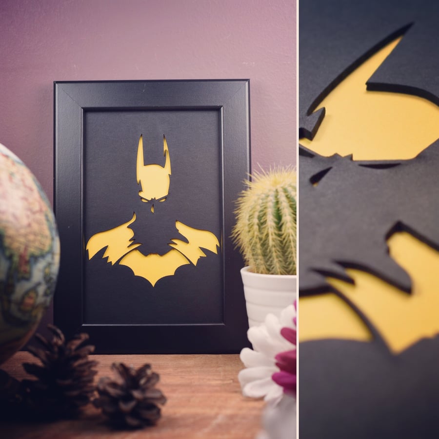 Batman Framed Artwork - 13cm x 18cm