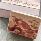 Turtle Dove - Wooden Bird Block Brooch