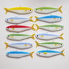 Colourful Little Fused Glass Fish Ornaments - French Discos