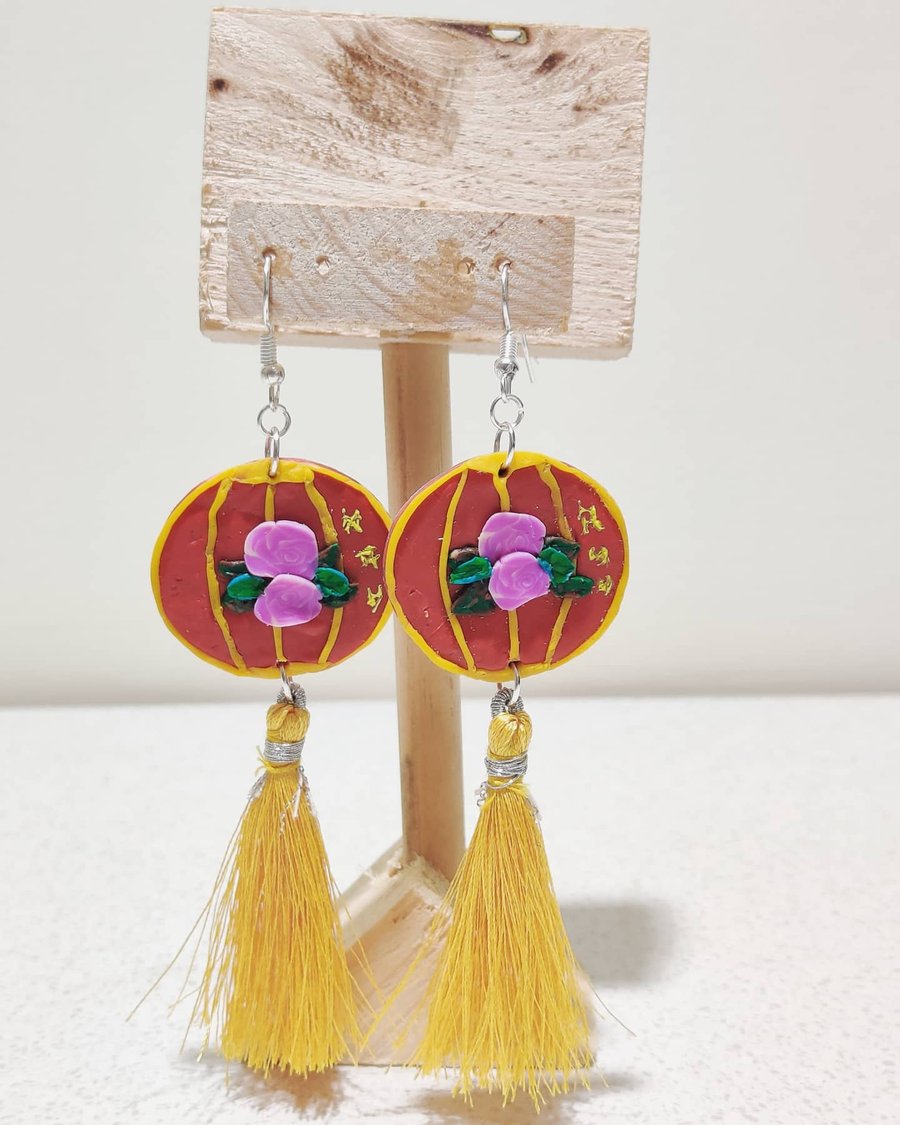 Chinese lantern earrings