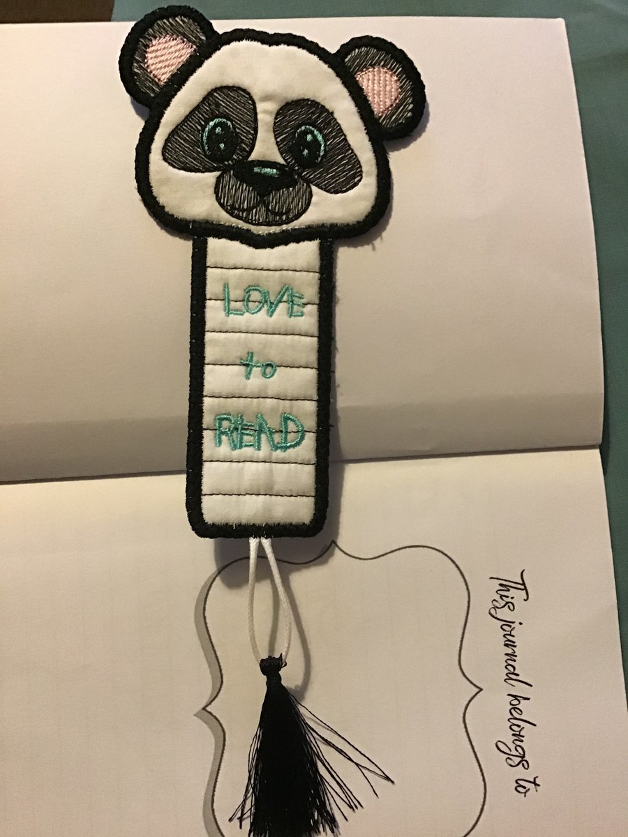 Panda Bookmark. Love to read.