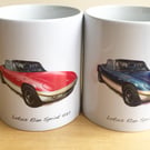 Lotus Elan Sprint 1972 - 11oz Ceramic Mug - Red or Blue