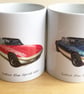 Lotus Elan Sprint 1972 - 11oz Ceramic Mug - Red or Blue