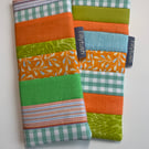 Quilted patchwork, padded glasses case