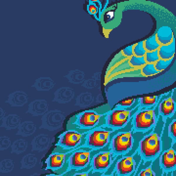 023 - Beautiful Peacock Series No 1&2  - Cross Stitch Pattern