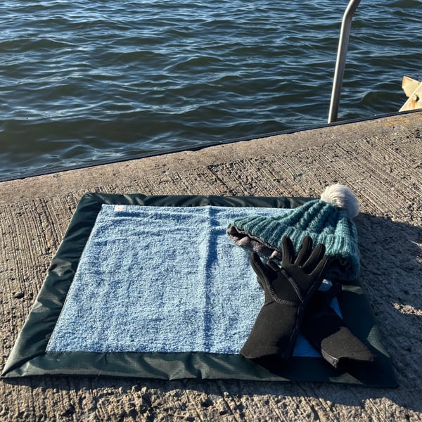 Wild swim mat for changing after watersports