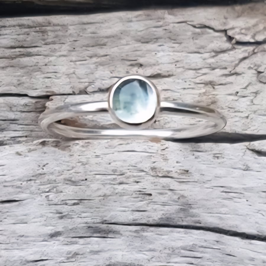 Aquamarine Stacker Ring