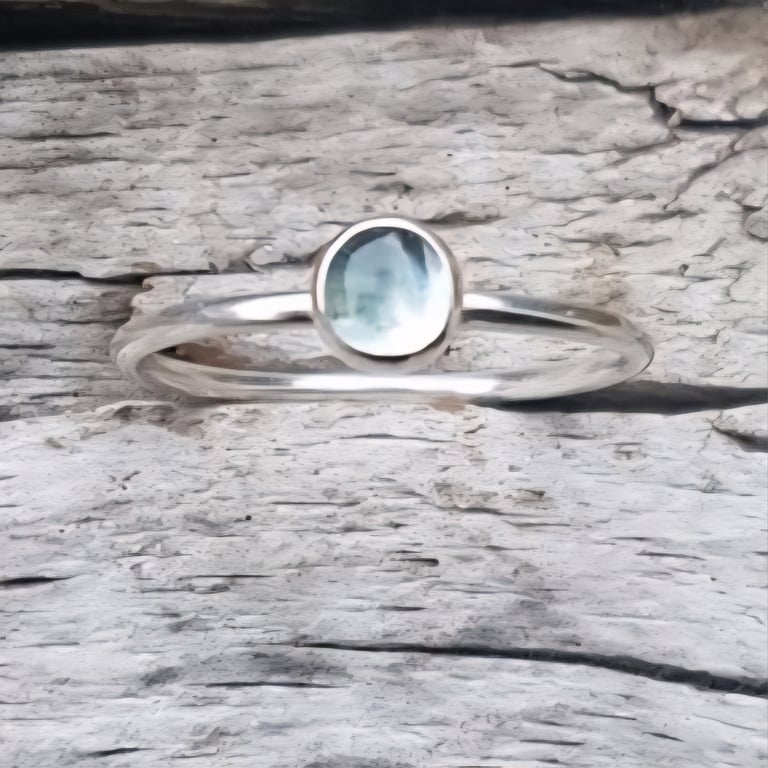 Aquamarine Stacker Ring