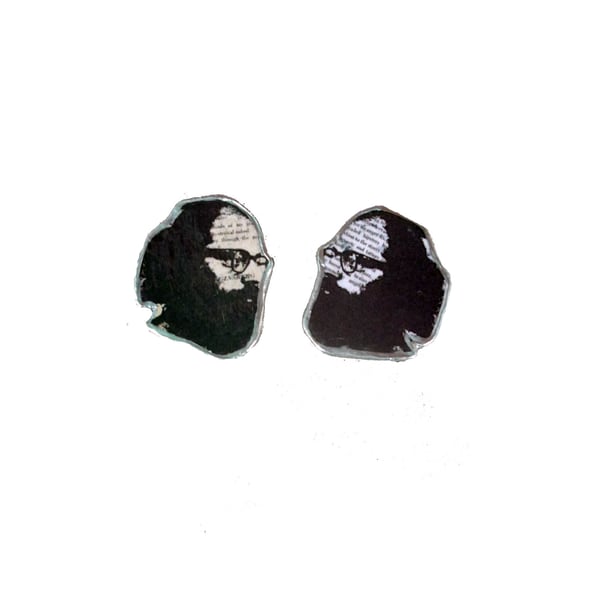 Literary Ginsberg beardy man Cufflinks by EllyMental