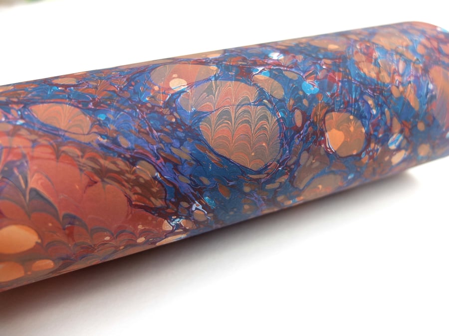 A4 Marbled paper sheet double marbled stone non pareil pattern 