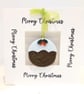 Merry Christmas Card with Detachable Christmas Pudding Decoration - Image 3