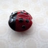 ladybird lampwork glass bead