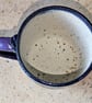 Gorgeous heart decorated blue stoneware mugs with teapot - Image 8