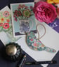 Fabric bird trio in Liberty pale blues - Image 2