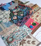 Strawberry Red Bird Slow Stitching Kit large - vintage and reclaimed textiles - Image 9