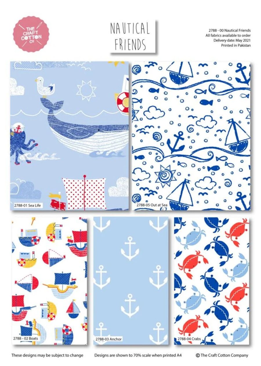 Nautical Friends fat quarter pack - Fabric Editions