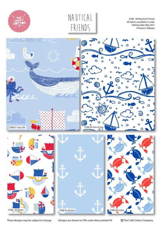 Nautical Friends fat quarter pack - Fabric Editions