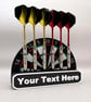 Personalised Dart Holder – Wall Mounted Display Stand 6 Darts